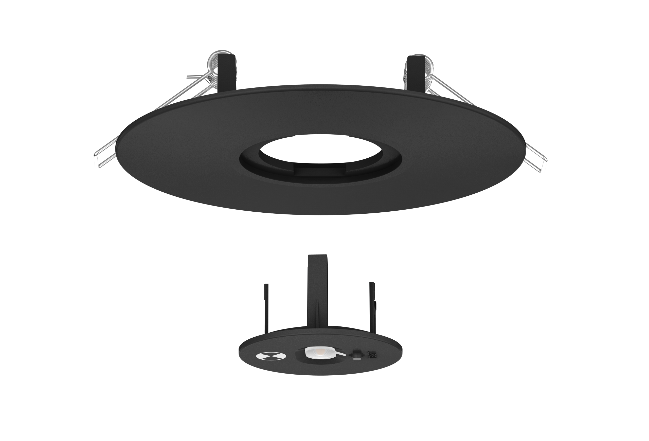 LED Recessed Emergency Light - D63 - 3W - Black - Image 2