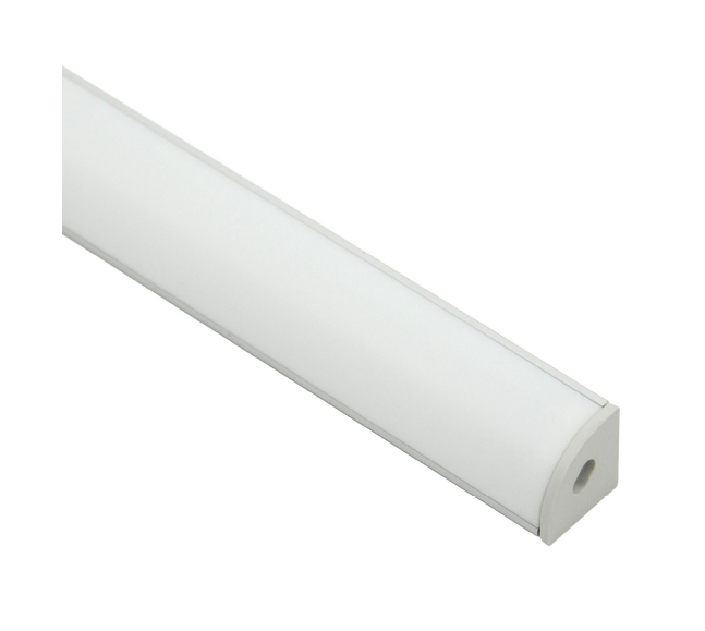 Corner Strip Light Alumium Extrusion Waterproof with PC Opal Matte Diffuser - 2.5m - Image 7