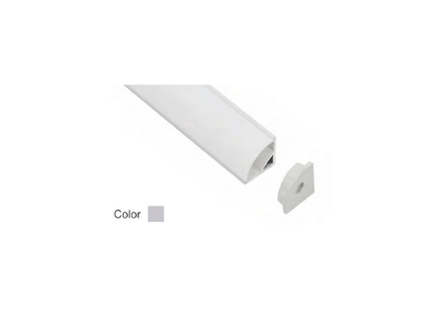 Corner Strip Light Alumium Extrusion Waterproof with PC Opal Matte Diffuser - 2.5m - Image 6