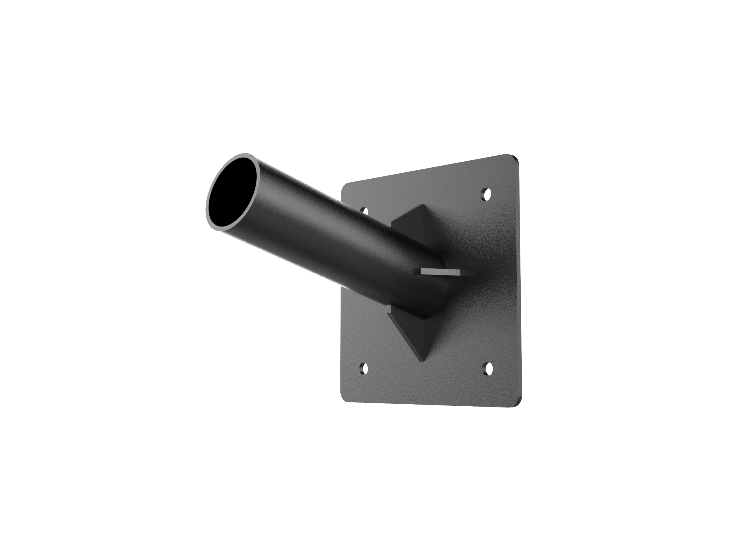 Street Light Spigot - Wall Mount Single - 60mm - Black - Image 2