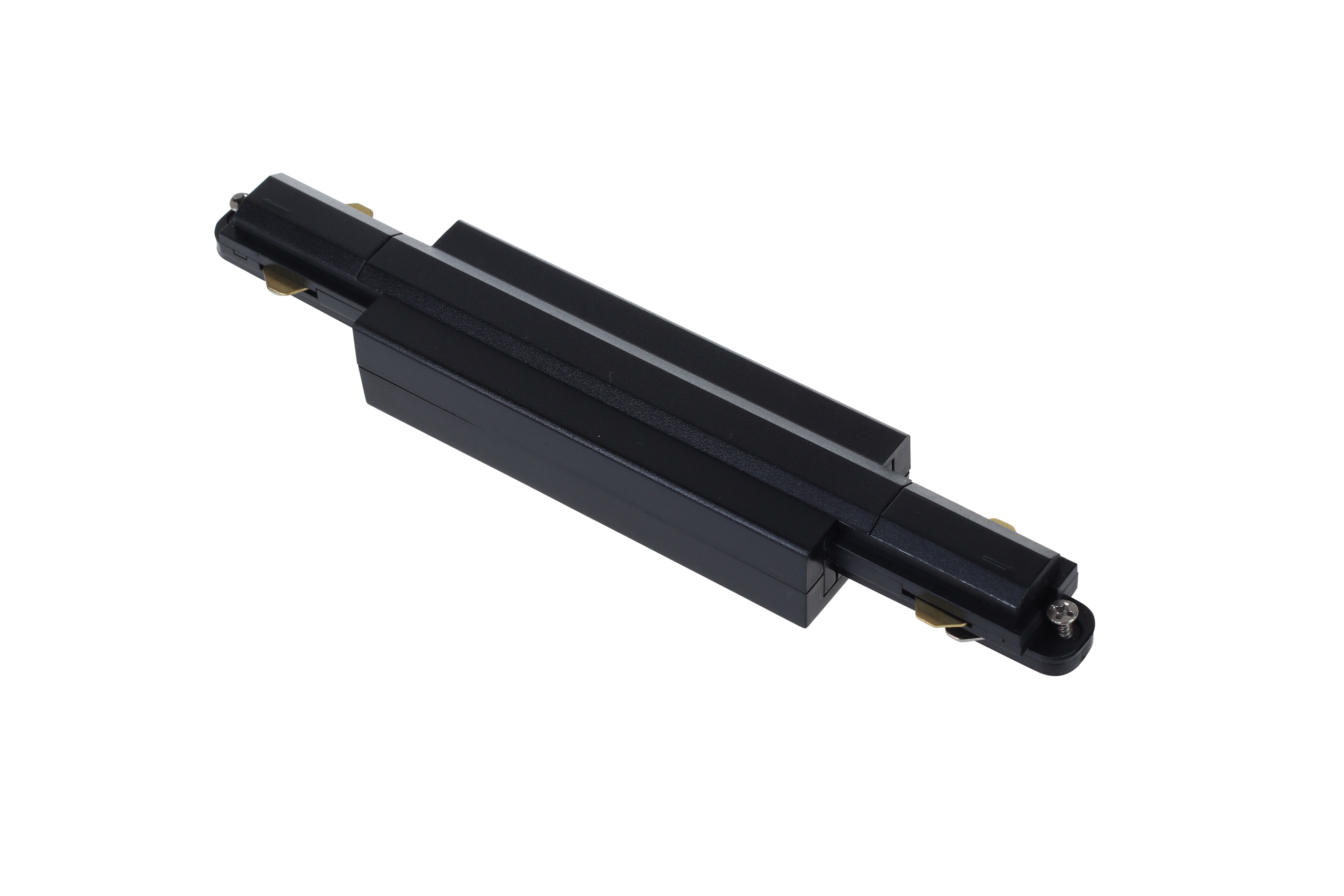 LED Track Lighting - Straight Connector - 3 Wire Single Phase - Black