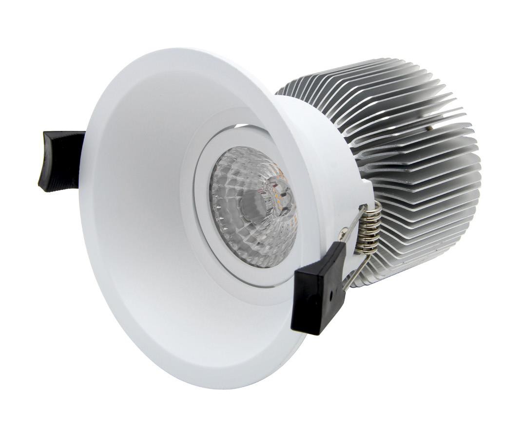 LED Downlight Anti Glare and Gimbal - 10W - 90mm Cut Out - 3000K