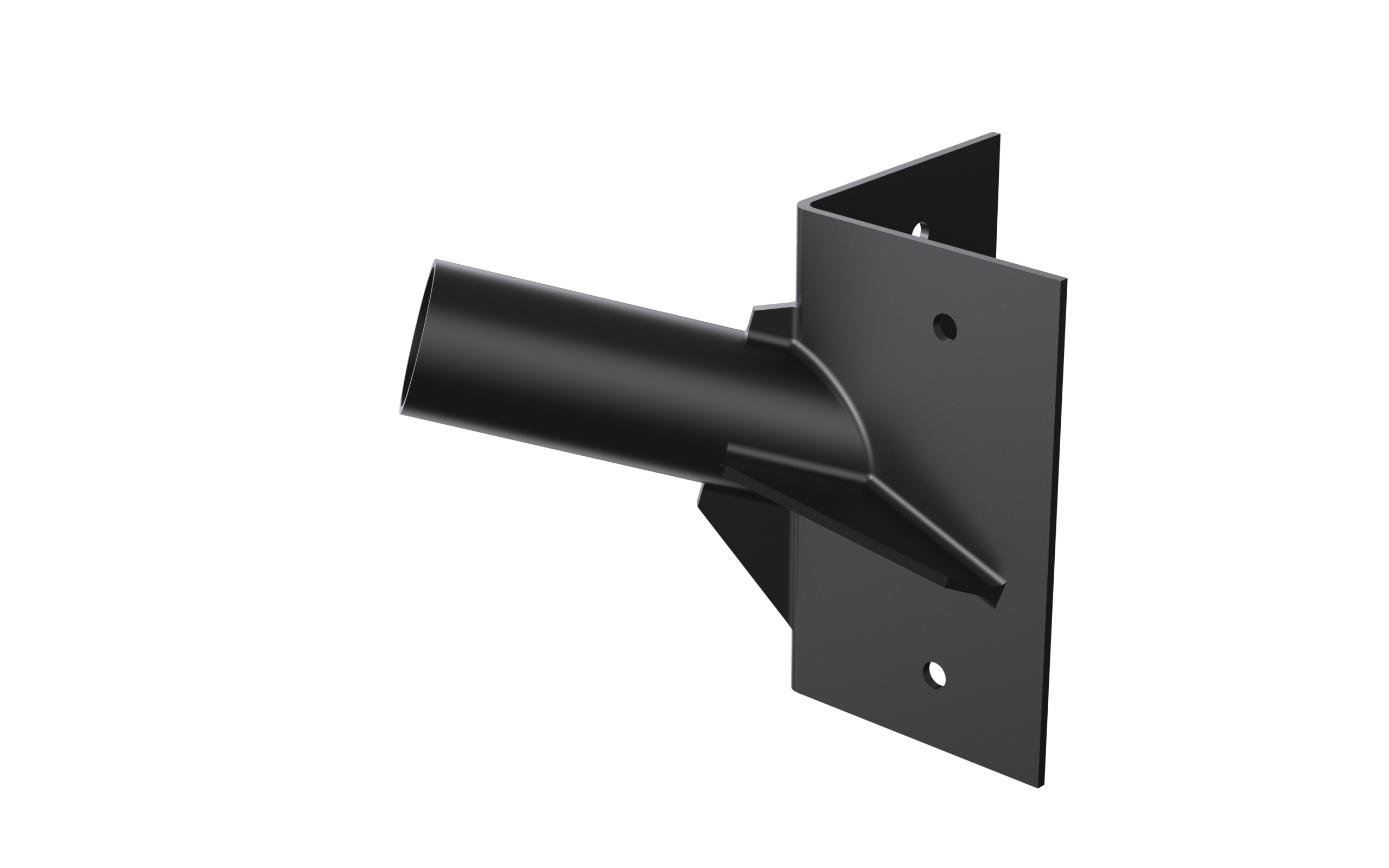 Street Light Spigot - Corner Mount - 60mm - Black