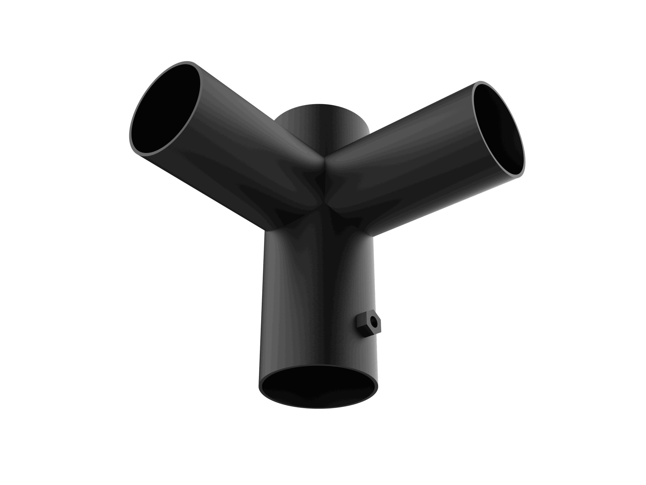 60mm Double Right Angle - Spigot for LED Street Lights - Black - Image 3