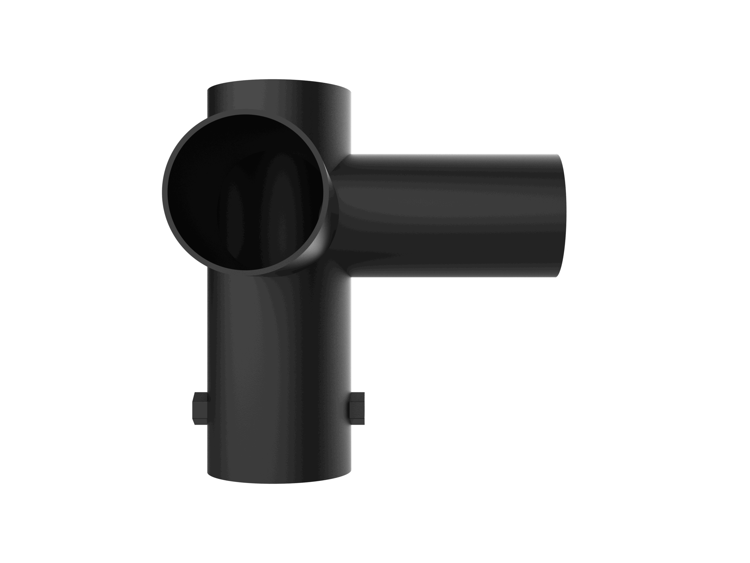 60mm Double Right Angle - Spigot for LED Street Lights - Black - Image 2
