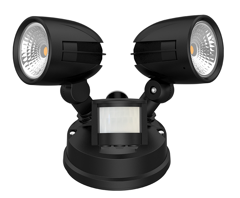 LED Twinspot With Sensor - 24W - Black | Nedlands Group